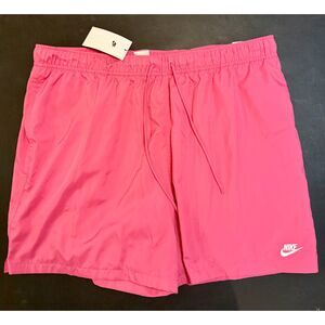 NWT Nike Men's Club Woven Flow Shorts Pinksicle/White XXL 6"